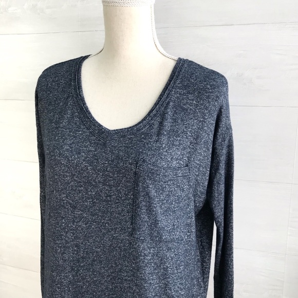 {Pure + Good} ANTHROPOLOGIE Heather knit top, XS - Picture 2 of 4